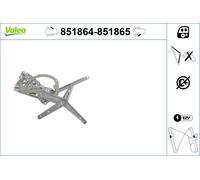 1x Lève-vitre VALEO 851864 convient pour BMW