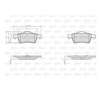 Valeo 872482 Plaquette de Frein