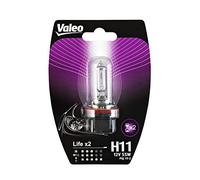 Valeo Ampoules Halogène, H11-Life x2-Blister x1, 32524, noir