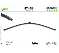 VALEO Silencio Essuie-glace - VR273 Balai d'Essuie-glace Plat 350 mm de Haute Performance, Visibilité Supérieure à 360 Degrés - Arrière - 1 Balai 574581