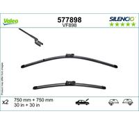 VALEO Silencio Essuie-glace - VF898 - Kit de Balais d'Essuie-glace 750 mm / 750 mm Plats d'Origine de Haute performance, Visibilité Supérieure sur la Route- Avant - Lot de 2 Balais - 577898