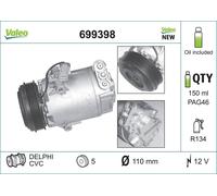 VALEO Compresseur de clim Compresseur De Climatisation 699398 pour OPEL 6,216kg