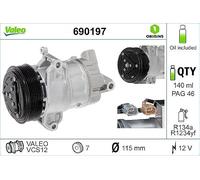 Valeo Compresseur de Climatisation, Pré-Remplis d’Huile, 690197 | Compatible avec: RENAULT TWINGO III