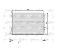 VALEO Condensateur Climatisation Aluminium pour Fiat 500 1.2 0.9 Ford Ka Ypsilon