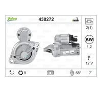 VALEO Démarreur 1.2 Kw Convient pour BMW 1er 116i 118i 130i 120i 3er 438272