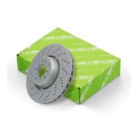 VALEO Disque de frein peint 672788, Boîte de 1 disque ventilé et perforé, Essieu avant - Qualité et design similaires à l'OE