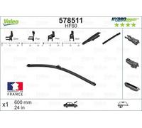 VALEO HYDROCONNECT Balai d'essuie-glace pour VW Golf VI 3/5 portes (5K1) 600mm