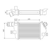 Intercooler échangeur Mitsubishi l200 pajero - VALEO - 818693