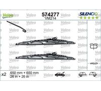 VALEO - Jeu de 2 balais d'essuie-glace 574292 - 475+475 mm - Réf. 574292
