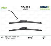 Balai d'essuie-glace VALEO Silencio Xtrm VF400, 650/550mm, Avant, 2 Pièce