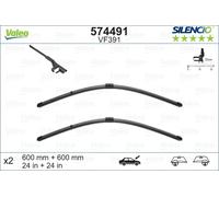Balai d'essuie-glace VALEO Silencio Xtrm VF391, 600mm, Avant, 2 Pièce