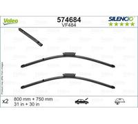 Balai d'essuie-glace VALEO Silencio Xtrm VF484, 800/750mm, Avant, 2 Pièce