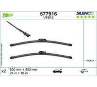 VALEO - Jeu de 2 balais d'essuie-glace 577916 - 600+400 mm - Réf. 577916