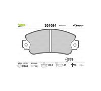 VALEO Plaquettes de frein Essential 301091 – Jeu de 4, essieu avant, certifiées ECE-R90