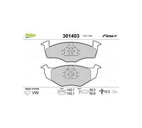 Valeo Plaquettes de frein Essential 301403 - Jeu de 4, essieu avant, certifiées ECE-R90