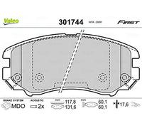 Valeo Plaquettes de frein Essential 301744 – Jeu de 4 plaquettes essieu avant – Certifiées ECE-R90