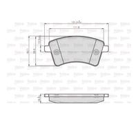 VALEO Jeu de garnitures de frein, frein à disque 872693 Vorderachse | Compatible avec: MERCEDES-BENZ CITAN Kasten/Großraumlimousine, CITAN Mixto, CITAN Tourer, RENAULT KANGOO / GRAND KANGOO II