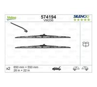 VALEO Lame d’Essuie-Glace Avant Pour Mercedes-Benz Vito Kasten 638 2 Pièces