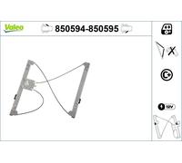 VALEO Lève-vitre Monte glace 850594 avant gauche électrique 1,74kg