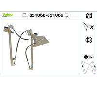 VALEO Lève-vitre Monte glace 851068 avant gauche pour OPEL Meriva A (X03) 1,87kg
