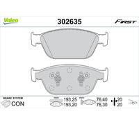VALEO Plaquette de Freins Essieu Avant pour Audi Q5 8RB 8R A8 4H2 4H8