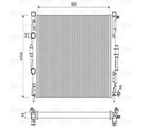 VALEO Radiateur de refroidissement moteur 732946 pour Renault Mégane II / Scénic II