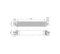VALEO Refroidisseur d'air de suralimentation 818330 Compatible avec: RENAULT LAGUNA Coupe, LAGUNA III, LAGUNA III Grandtour
