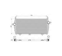 VALEO Refroidisseur d'air de suralimentation 818335 Compatible avec: CITROËN C5 II, C5 II Break, C5 III, C5 III Break, C6, PEUGEOT 407, 407 Coupe, 407 SW, 607
