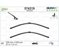 Valeo Silencio Essuie-Glace Lame Set - Avant - 21 "/ 21 " - Pour Skoda Superb (