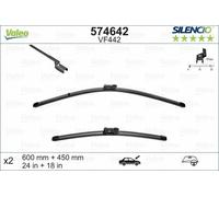 Valeo Silencio Essuie-Glace Lame Set - Avant - 24 "/ 18 " - Pour Skoda Superb Ll
