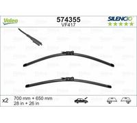 Valeo Silencio Essuie-Glace Lame Set - Avant - 28 "/ 26 " - pour Mercedes Vito /