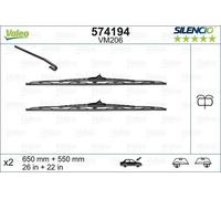 VALEO SILENCIO PERFORMANCE SILENCIO CONVENTIONAL SET Balai d'essuie-glace Avant