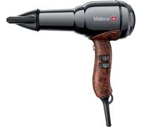 Valera Swiss Steel Master Sèche-cheveux professionnel en métal avec générateur d'ions 2100 Watts Noir-Chrome