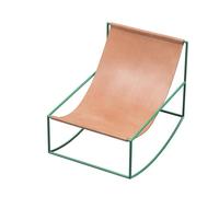 Valerie Objects First Rocking Chair Vert/Cuir