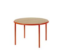 Valerie Objects Wooden Table de Salle à Manger Ø120 Rouge/Chêne