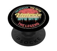 Valerie The Woman The Myth The Legend Nom personnalisé PopSockets PopGrip Adhésif