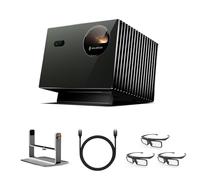 Valerion Pack Home Cinéma - Achetez 1, Recevez 5: Pro2 Projecteur Laser 4K 3000 ISO Lumens + Support Gimbal de Bureau + 3×Lunettes 3D + Câble HDMI