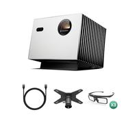 Valerion StreamMaster Plus2 Bundle de projecteur Laser Triple 4K avec câble HDMI 2.1 Ultra Haute Vitesse, Plaque de Conversion pour Montage Plafond et 3 × Lunettes 3D