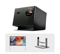 Valerion VisionMaster Pro2 Projecteur 4K Triple Laser Bundle avec écran de Projection extérieur 120" et Support Gimbal de Bureau