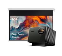 Valerion VisionMaster Pro2 vidéoprojecteur laser 4K + écran de projection motorisé de 120 pouces, 3000 lumens ISO, HDR10+, certifié IMAX Enhanced, Dolby Vision, latence de jeu de 4 ms, résistant à l’e