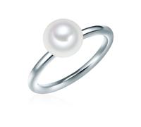 Valero Pearls Bague argent / blanc perle, Taille 52