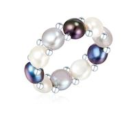 Valero Pearls Bague avec perle pour Femme en Argent