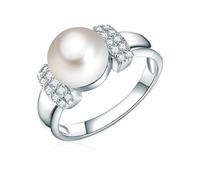 Valero Pearls Bague avec perle pour Femme en 925/- Argent sterling Perle de culture d'eau douce env. 9,0-10,0 mm