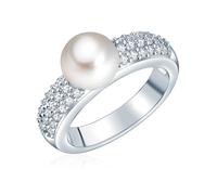 Valero Pearls Bague avec perle pour Femme en Argent sterling