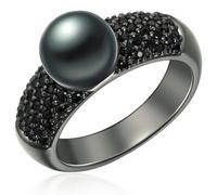 Valero Pearls Bague bleu foncé / gris foncé / noir, Taille 50