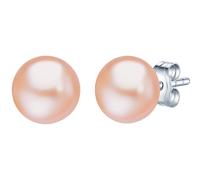 Valero Pearls Boucles d'oreilles abricot / argent, Taille One Size