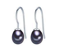 Valero Pearls Boucles d'oreilles anthracite / argent, Taille One Size