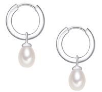 Valero Pearls Boucles d'oreilles argent / blanc naturel, Taille One Size
