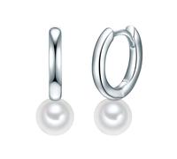 Valero Pearls Boucles d'oreilles argent / blanc perle, Taille One Size