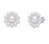 Valero Pearls Boucles d'oreilles argent / blanc perle, Taille One Size